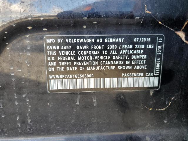 2016 VOLKSWAGEN CC BASE #3293268470