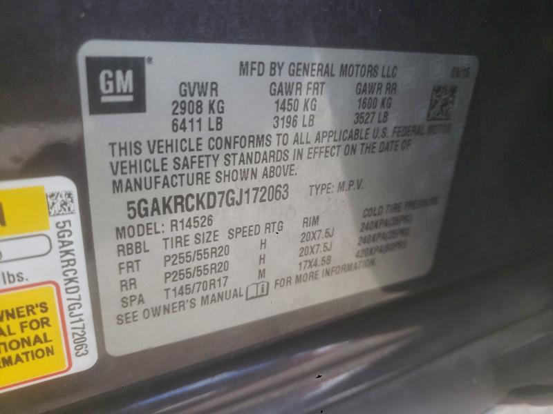 2016 BUICK ENCLAVE #3301782395