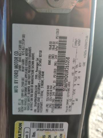 2018 FORD FUSION SE - 3FA6P0HD0JR265358