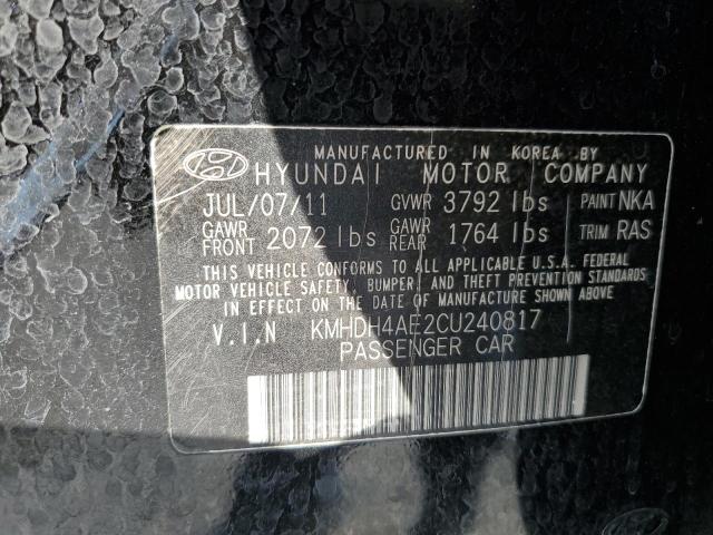 2012 HYUNDAI ELANTRA GL #3303731424