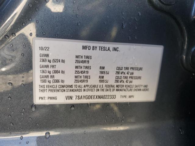 2022 TESLA MODEL Y #3298032135