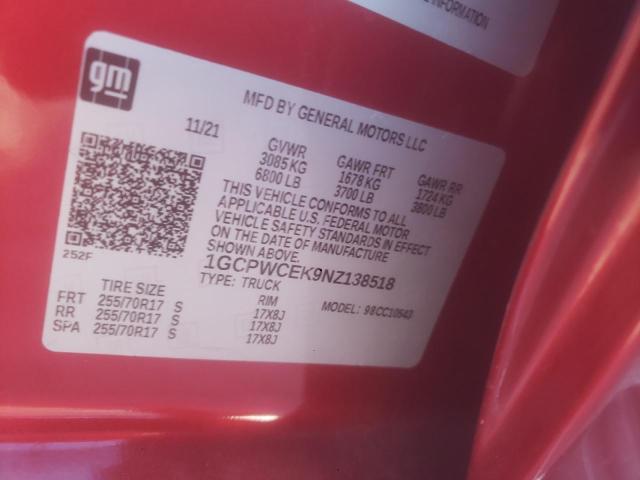 2022 CHEVROLET SILVERADO #3302831931