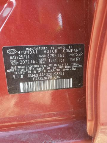 2012 HYUNDAI ELANTRA GL #3285968578