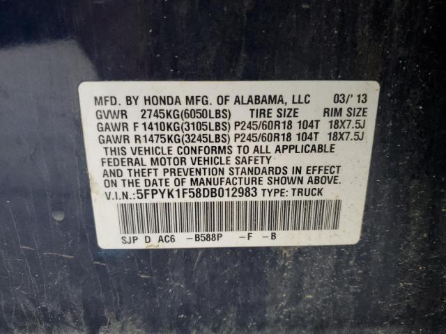 2013 HONDA RIDGELINE #3303880732