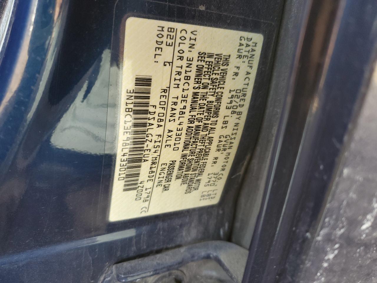 Lot #3296410667 2008 NISSAN VERSA S