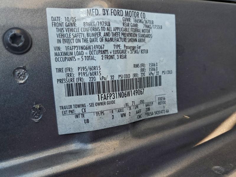 2006 FORD FOCUS ZX3 #3297967786