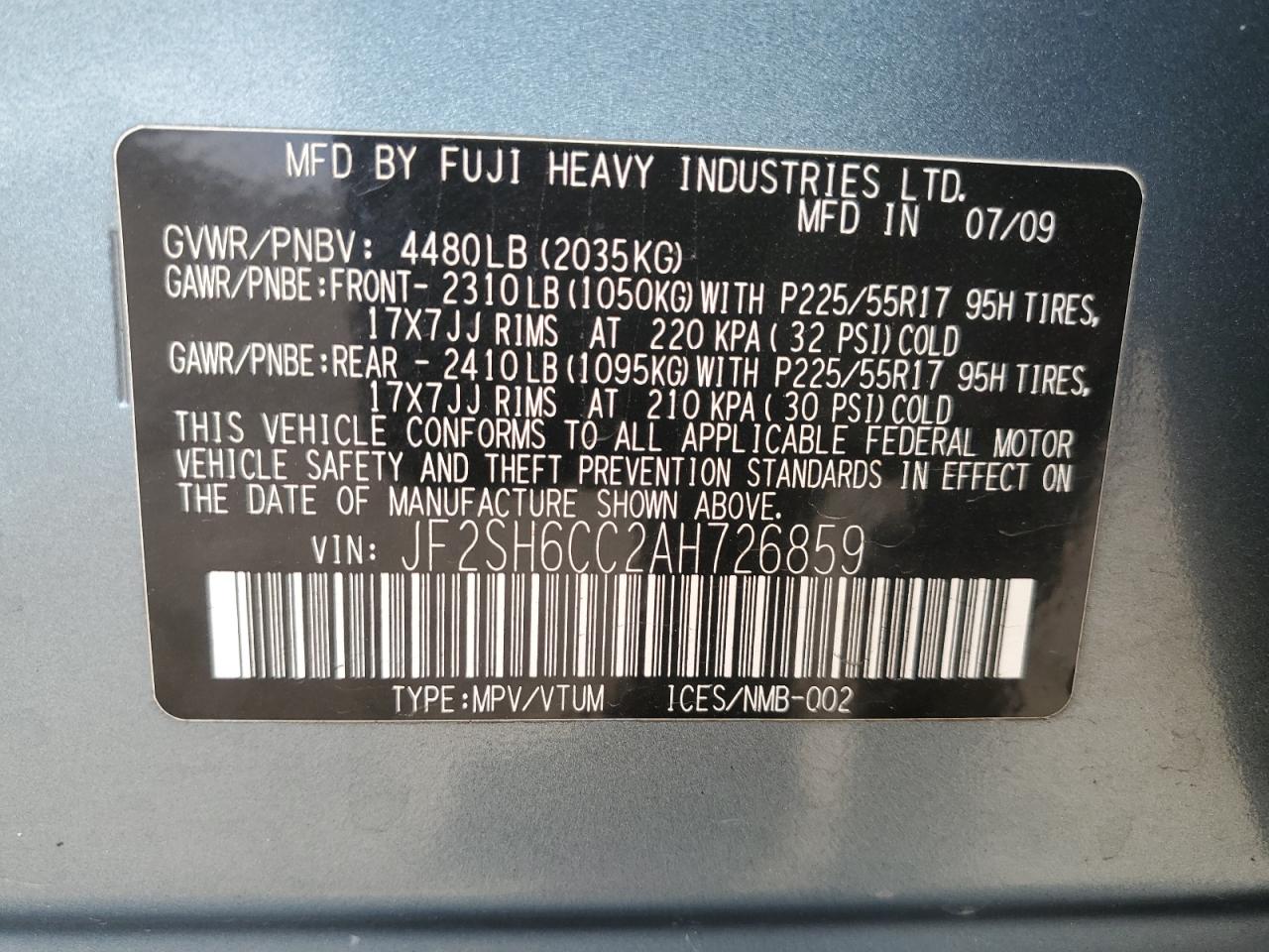 SUBARU FORESTER 2.5X PREMIUM