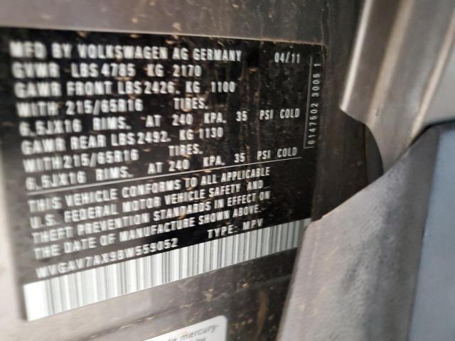 2011 VOLKSWAGEN TIGUAN #3293302501