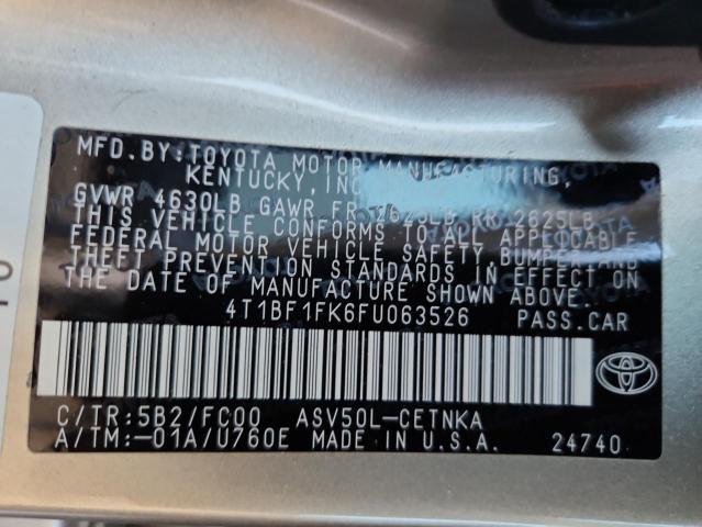 2015 TOYOTA CAMRY LE #3297495233