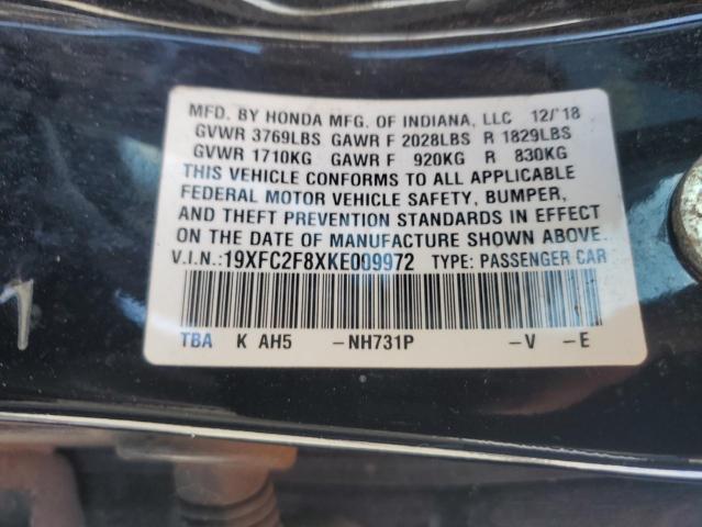 2019 HONDA CIVIC SPOR - 19XFC2F8XKE009972