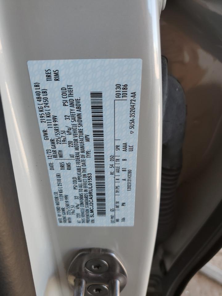 Lot #3310776968 2024 LINCOLN CORSAIR RE