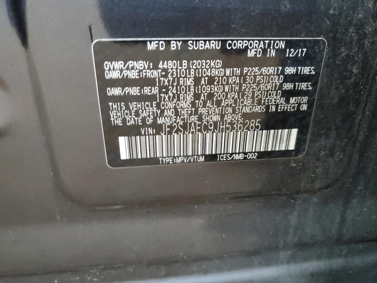 SUBARU FORESTER 2.5I PREMIUM