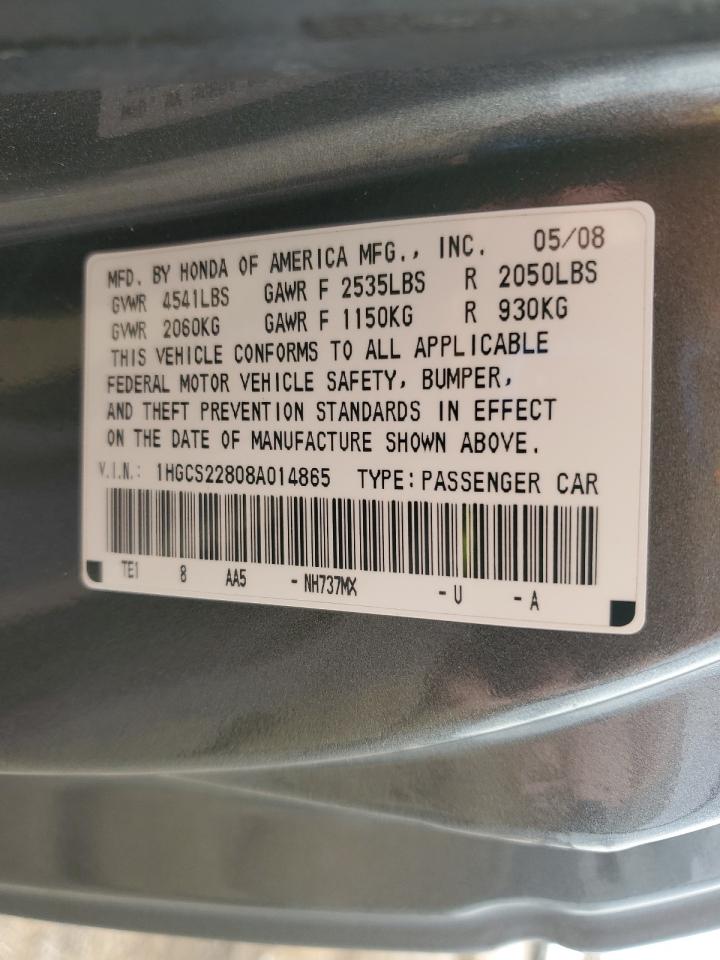 Lot #3302699005 2008 HONDA ACCORD EXL