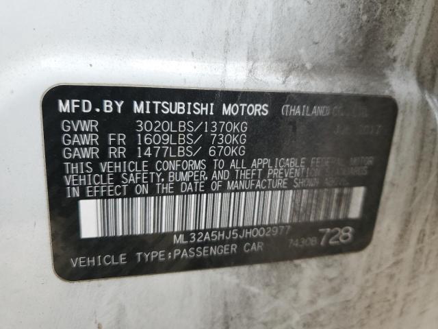 2018 MITSUBISHI MIRAGE GT ML32A5HJ5JH002977