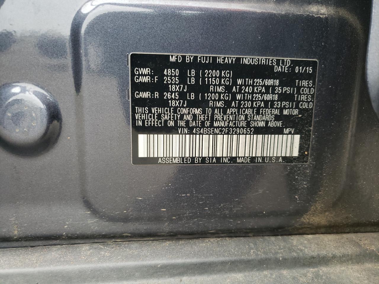 SUBARU OUTBACK 3.6R LIMITED