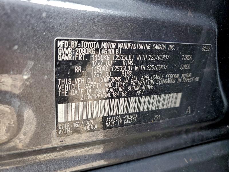 2022 TOYOTA RAV4 XLE #3304792342