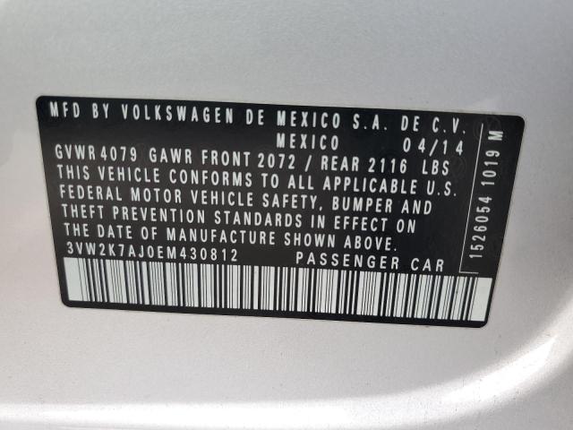 2014 VOLKSWAGEN JETTA BASE #3283787426