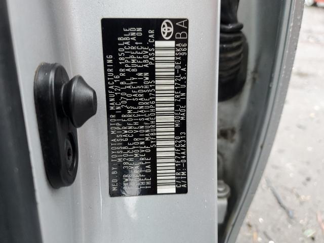 2017 TOYOTA COROLLA L #3305410312