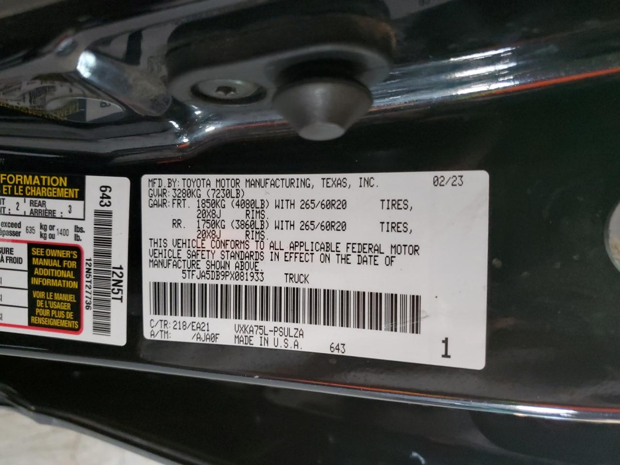 TOYOTA TUNDRA CREWMAX LIMITED