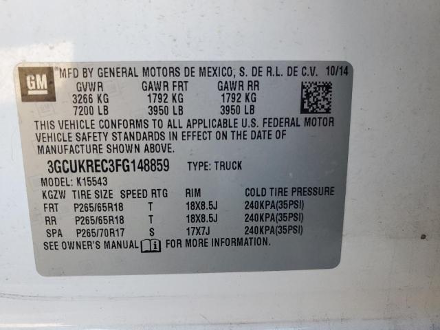 2015 CHEVROLET SILVERADO #3285535290