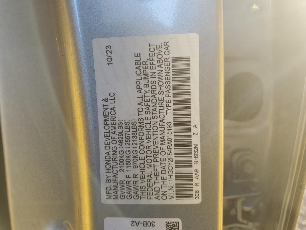 HONDA ACCORD HYBRID SPORT