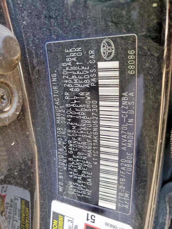 Lot #3308338069 2022 TOYOTA CAMRY LE