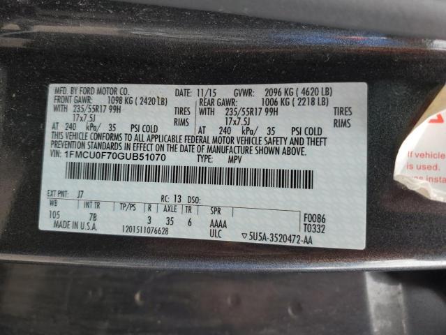 2016 FORD ESCAPE S #3293292439