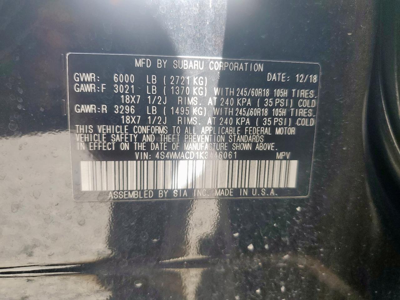 SUBARU ASCENT PREMIUM