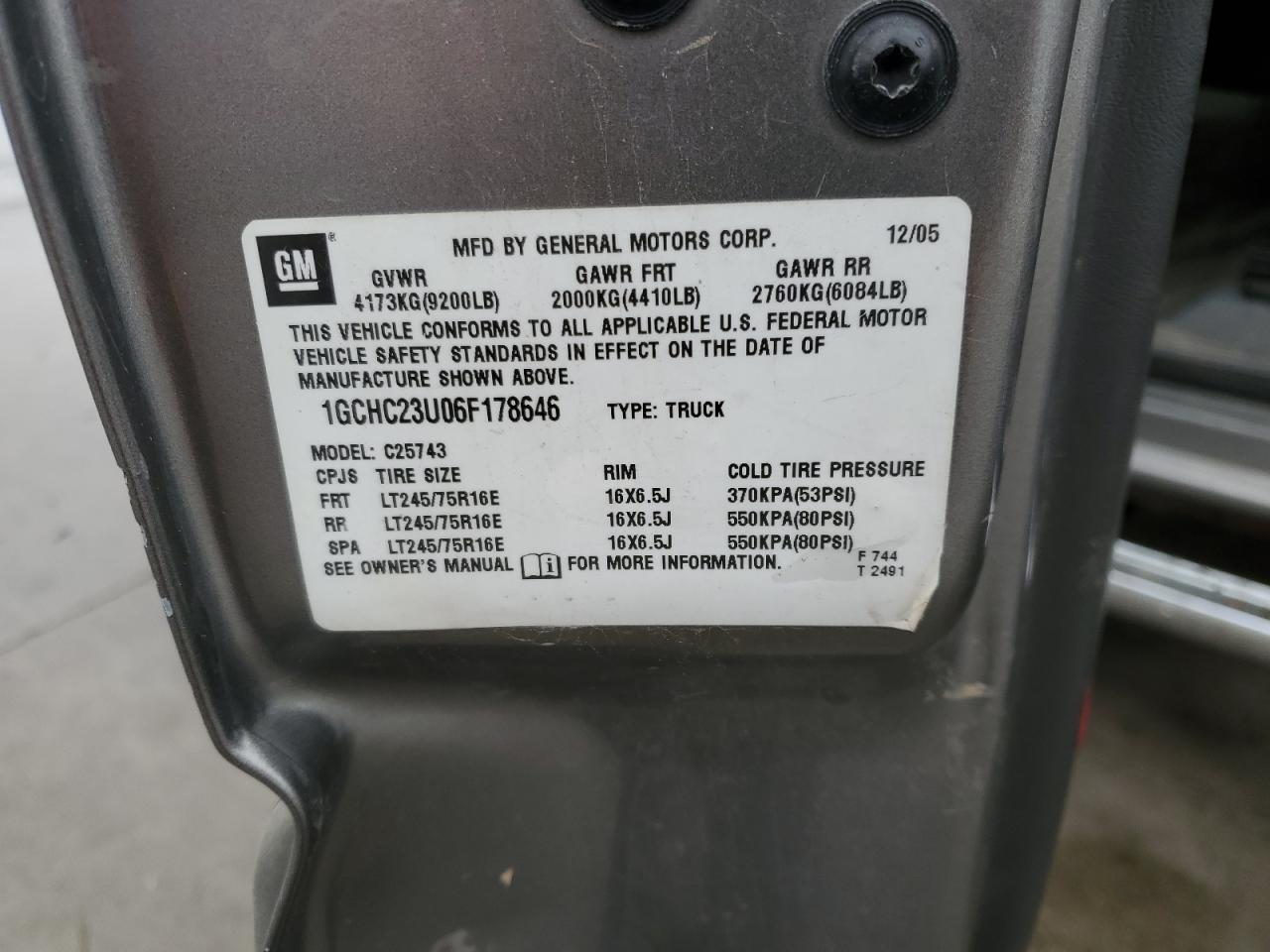 Lot #3292736605 2006 CHEVROLET SILVERADO