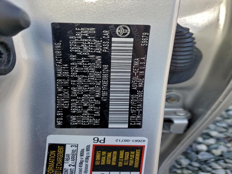 2014 TOYOTA CAMRY L #3303970706