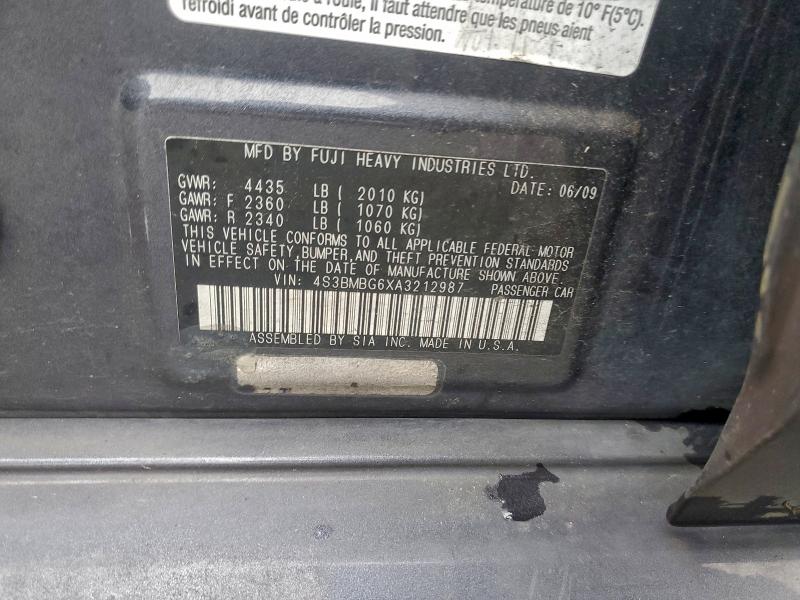 2010 SUBARU LEGACY 2.5 #3298203027