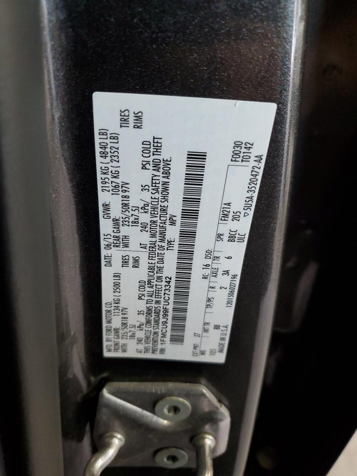 Lot #3301962572 2015 FORD ESCAPE TIT