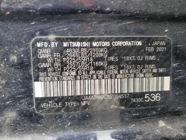 2022 MITSUBISHI ECLIPSE CR - JA4ATWAA2NZ004537