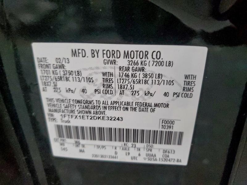 2013 FORD F150 SUPER #3297011374