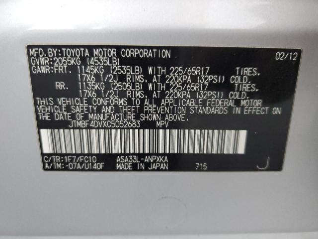 2012 TOYOTA RAV4 #3302687074