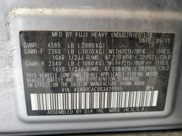 2011 SUBARU OUTBACK 2. #3292417566