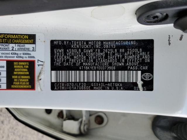 2013 TOYOTA AVALON BAS #3292304276