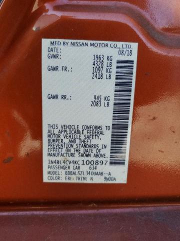 2019 NISSAN ALTIMA SR #3293406105