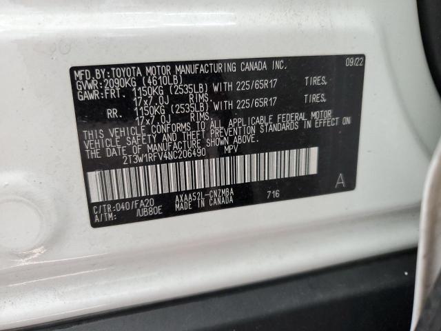 2022 TOYOTA RAV4 XLE #3293512444