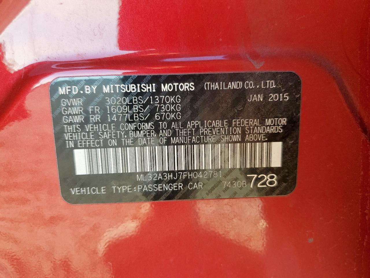 MITSUBISHI MIRAGE DE