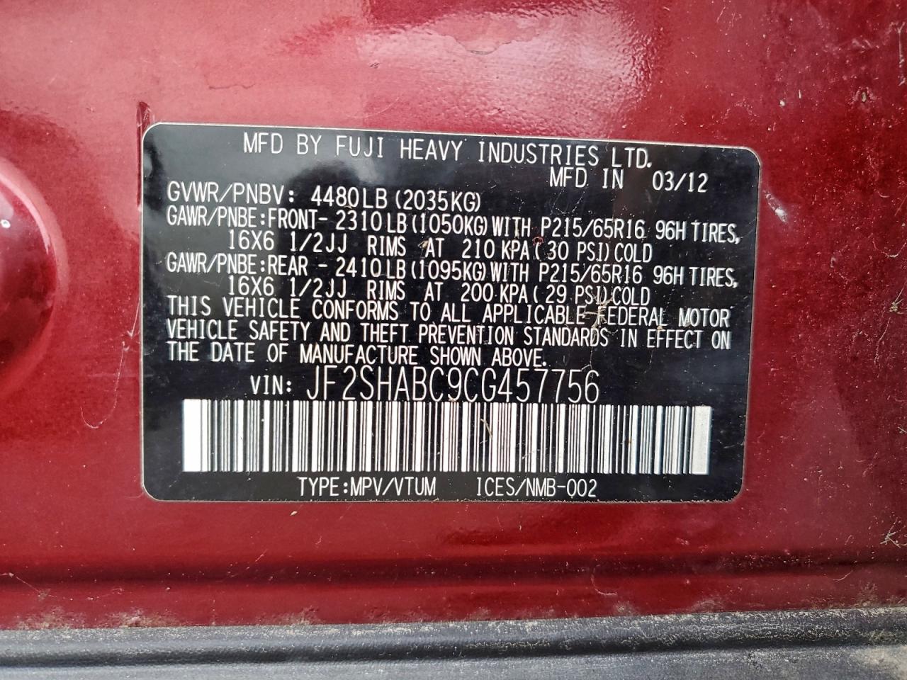 SUBARU FORESTER 2.5X