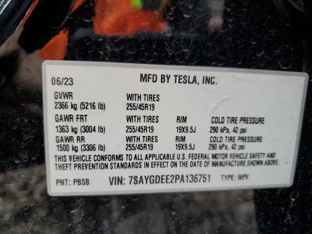 2023 TESLA MODEL Y - 7SAYGDEE2PA136751