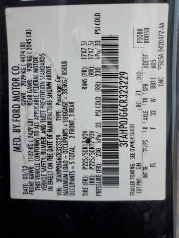 2012 FORD FUSION SEL #3302669003