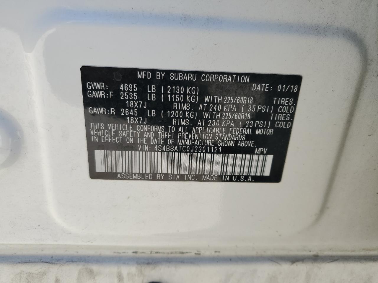 SUBARU OUTBACK TOURING