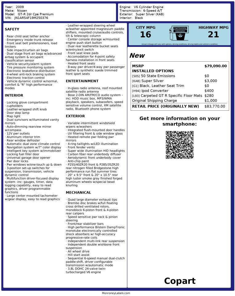 Lot #3285567335 2009 NISSAN GT-R BASE