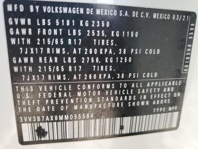 2021 VOLKSWAGEN TIGUAN SE #3296896813