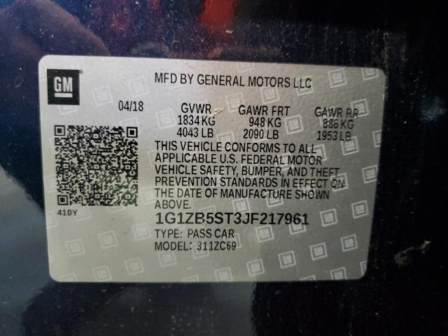 2018 CHEVROLET MALIBU LS - 1G1ZB5ST3JF217961