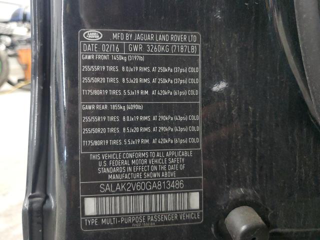 2016 LAND ROVER LR4 HSE LU - SALAK2V60GA813486