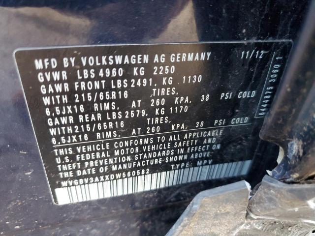 2013 VOLKSWAGEN TIGUAN S #3317704116