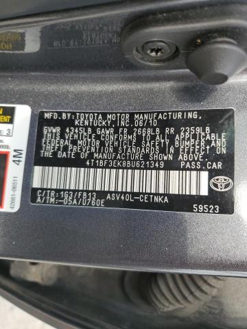 2011 TOYOTA CAMRY BASE #3310321014